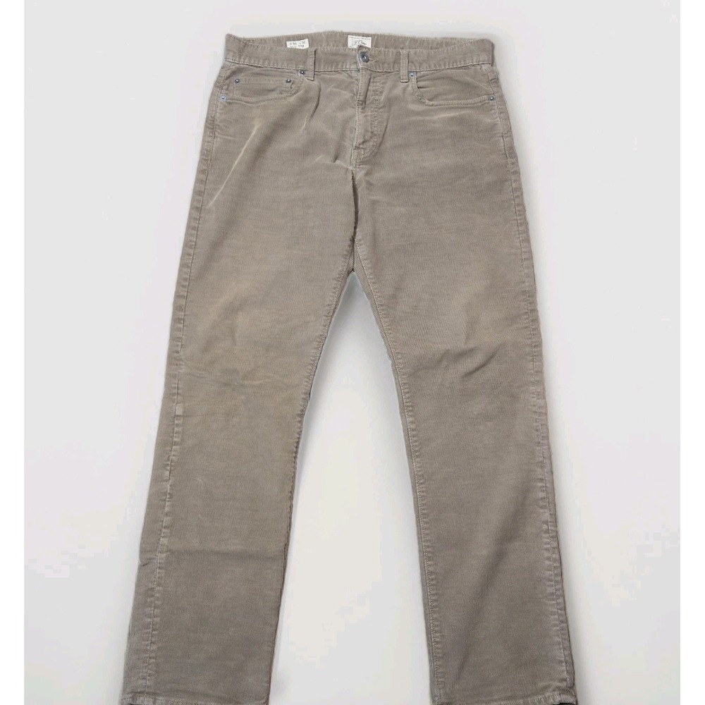 J Crew 770 Slim Fit Corduroy Pants 33x30 Brown Mens Stretch Casual Chinos Cordur